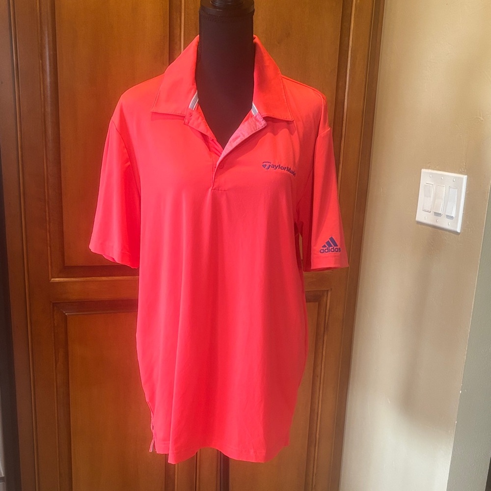 TaylorMade Men's Coral-Red Performance Golf Polo